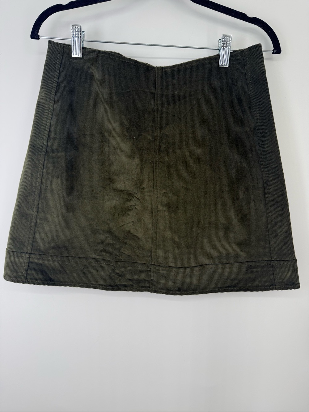 Banana Republic Olive Corduroy A-Line Mini Skirt 6